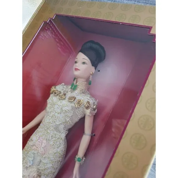 Golden Qipao Barbie Doll - Collectible Fashion Doll In Traditional Dress - View #10